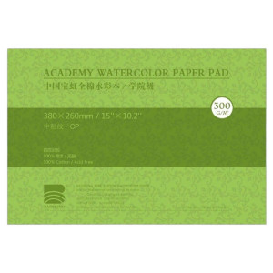 Блок акварельный Academy 100% хлопок 300г 380х260мм 20л CP Baohong