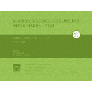 Блок для акварелі Academy 100% бавовна 300г 410х310мм 20арк CP, Baohong
