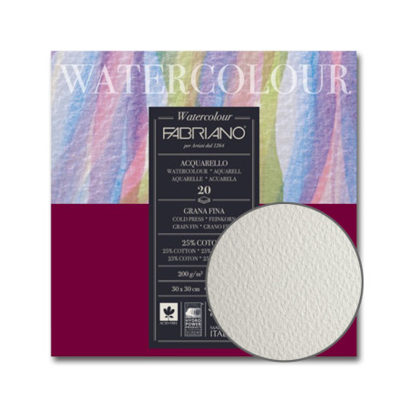 Склейка Watercolour Fabriano 30х30см 200г 20арк CP