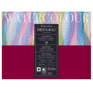 Блок Watercolour 25% бавовни 30х40см 200г 20арк CP, Fabriano