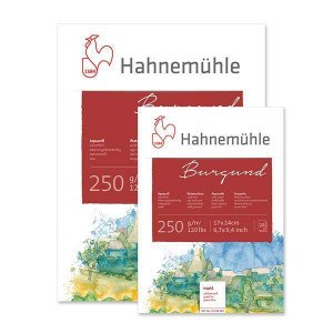 Альбом для акварелі 17х24см Burgund 250г 20арк CP, Hahnemuhle. Photo 2
