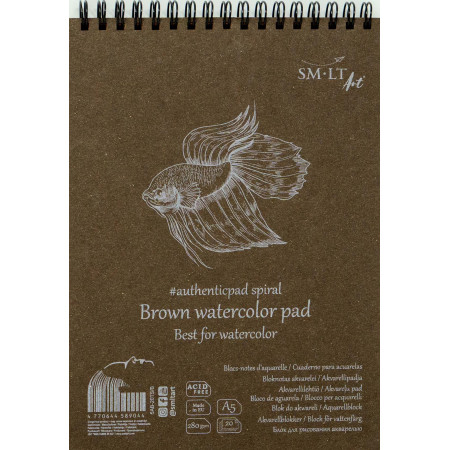 Альбом Authentic Brown А5 на спіралі 280г SMLT