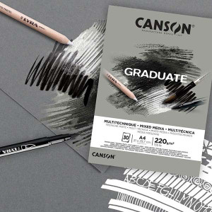 Альбом Mixed Media A4 Graduate Grey 220г 30арк HP і CP, Canson. Photo 2
