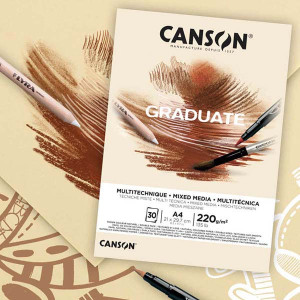 Альбом Mixed Media A4 Graduate Natural 220г 30арк HP і CP, Canson . Photo 3