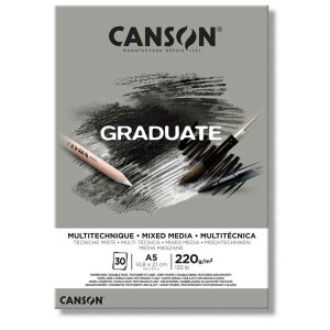 Альбом Mixed Media A5 Graduate Grey 220г 30арк HP і CP, Canson