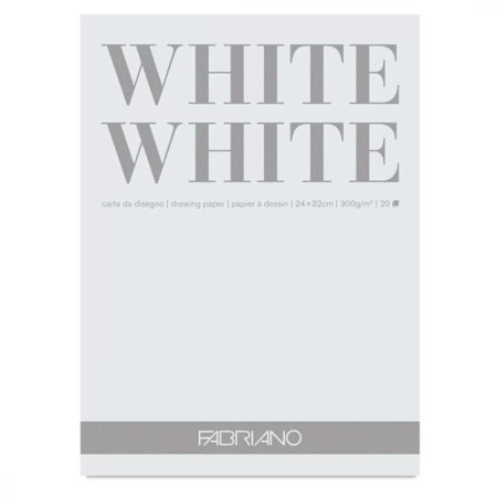 Альбом А4 White для змішаних технік Fabriano 300г 20арк