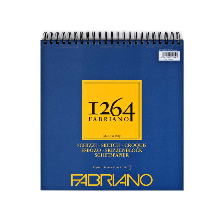Альбом 1264 Schizzi на спіралі 90г 120арк 30х30см, Fabriano