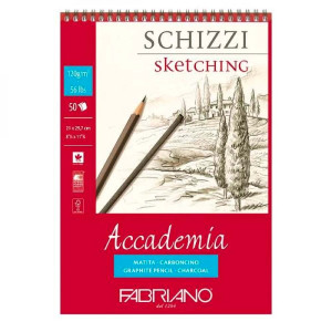 Альбом на спіралі Accademia 120г 50арк A4, Fabriano