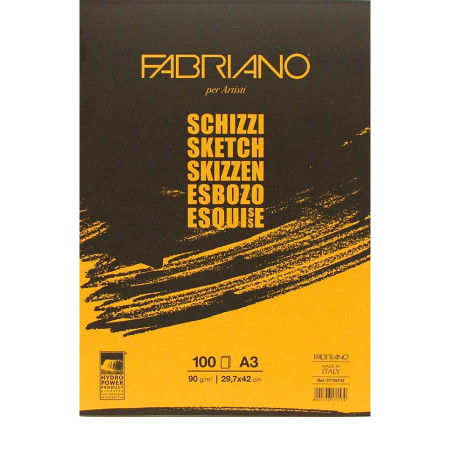 Альбом Schizzi 90г 100арк А3, Fabriano