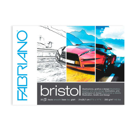 Склейка Bristol 250г 20арк А4, Fabriano