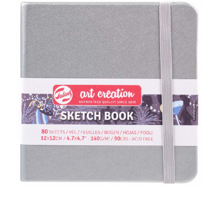 Блокнот для графіки Talens Art Creation 12х12см Shiny Silver