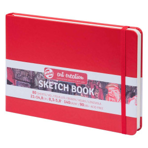 Блокнот для графіки Talens Art Creation 14,8х21см 140г 80арк Red