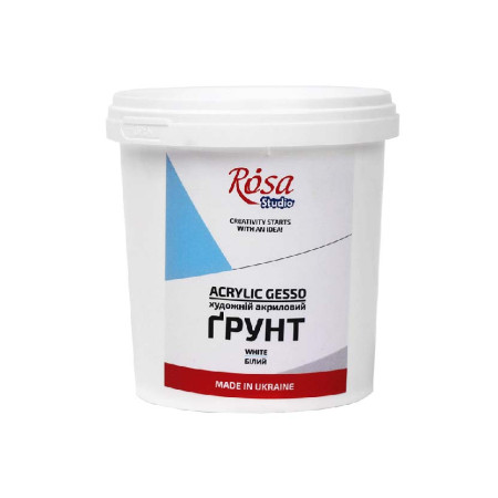 Ґрунт акриловий 500мл білий, Rosa Studio