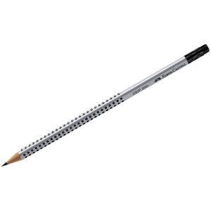Олівець HB чорнографітний Grip 2001 з гумкою, Faber-Castell