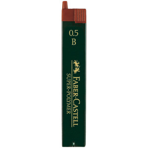 Набір грифелів 0.5мм Super-Polymer B 12штук 120501, Faber-Castell