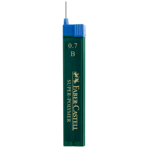 Набір грифелів 0.7мм Super-Polymer B 12штук 120701, Faber-Castell