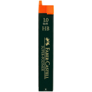 Набір грифелів 1.0мм Super-Polymer HB 12штук 120900, Faber-Castell