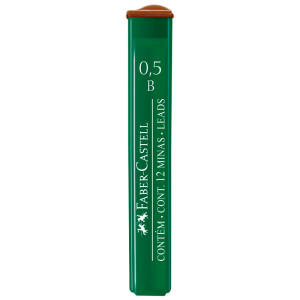 Набір грифелів 0.5мм Polymer B 12штук 521501, Faber-Castell