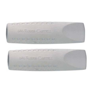 Ластик-ковпачок сірий 2 штуки 187000, Faber-Castell