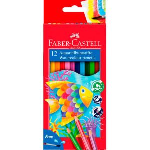 Набір акварельних олівців 12 кольорів Рибка, Faber-Castell