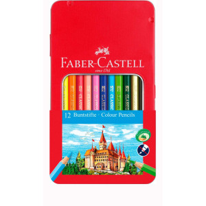 Набор 12 цветных карандаша в пенале Замок, Faber-Castell