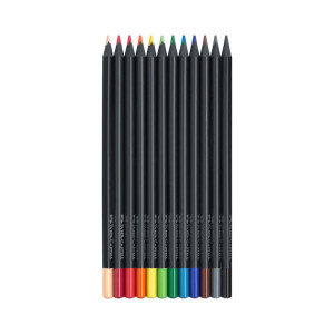 Набор 12 цветных карандашей Black Edition, Faber-Castell. Photo 2
