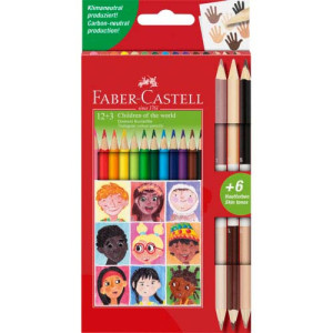 Набір 12 кольорових олівців Children і 3 у подарунок, Faber-Castell