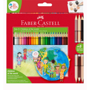 Набір 24 кольорові олівці Children і 3 у подарунок, Faber-Castell