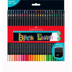 Набор 50 цветных карандашей Black Edition, Faber-Castell