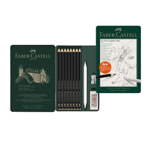 Набір графітних олівців Matt HB-14B 11 предметів, Faber-Castell