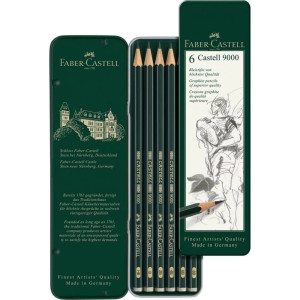 Набір графітних олівців 6 штук C9000 HB-8B, Faber-Castell