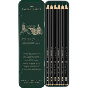 Набір графітних олівців Matt 2B-12B 6 штук, Faber-Castell. Photo 2