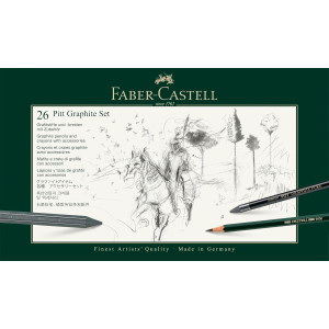 Набір графітних олівців Pitt Graphite 26 предметів, Faber-Castell