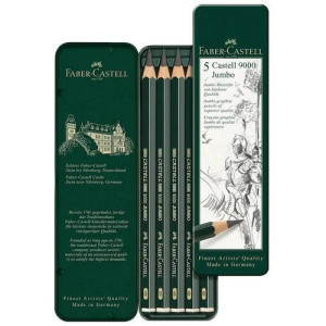 Набор графитных карандашей Jumbo 5 штук HB-8B, Faber-Castell