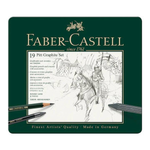 Набор графитных карандашей Pitt Graphite 19 предметов, Faber-Castell. Photo 2