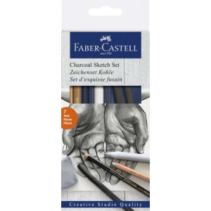 Набор угля для рисования 7 предметов, Faber-Castell. Photo 2