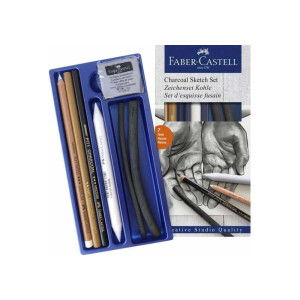 Набор угля для рисования 7 предметов, Faber-Castell