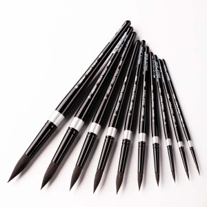 Пензель круглий № 2 mix Black Velvet 3000S, Silver Brush. Photo 2