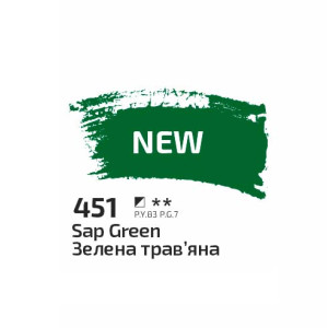 Фарба акрилова Rosa Studio 400мл Зелена трав'яна 451. Photo 2