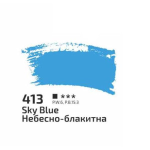 Краска акриловая Rosa Studio 400мл Небесно-голубая 413. Photo 2