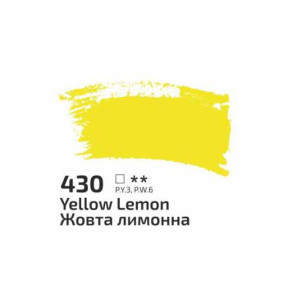 Фарба акрилова Rosa Studio 400мл Жовта лимонна 430. Photo 2