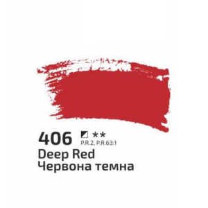 Краска акриловая Rosa Studio 75мл Красная темная 406. Photo 2