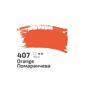 Краска акриловая Rosa Studio 75мл Оранжевая 407. Photo 2