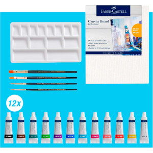 Набір акрилових фарб 12х9мл, 379280 Faber-Castell. Photo 2