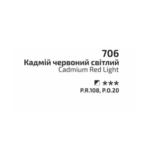 Фарба акварельна Кадмій червоний світлий 706 кювета 2,5 мл, Rosa Gallery. Photo 3