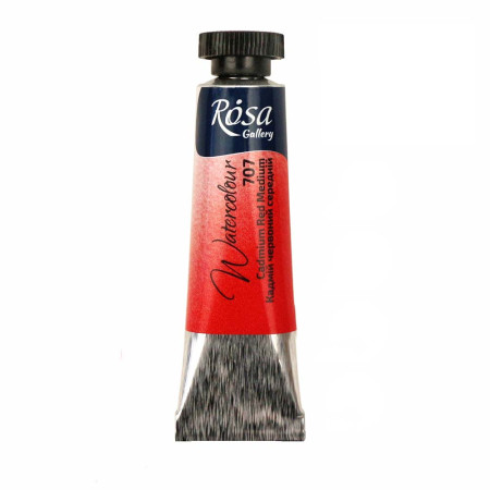 Акварель в тубі 10 мл Кадмій червоний середній, Rosa Gallery