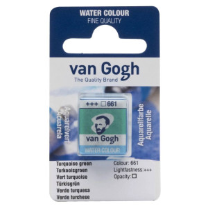 Акварель Van Gogh Бірюзовий зелений 661 у кюветі, Royal Talens