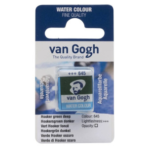 Акварель Van Gogh Зелена темна Хукера 645 у кюветі, Royal Talens