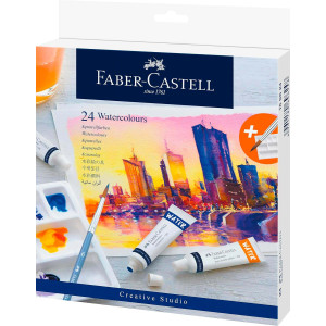 Акварельный набор 24х9мл с аксессуарами, 169624 Faber-Castell