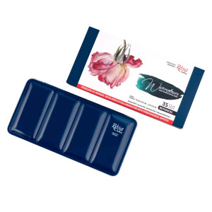 Набір акварелі Botanical 35 кювет у металевому пеналі, Rosa Gallery. Photo 2